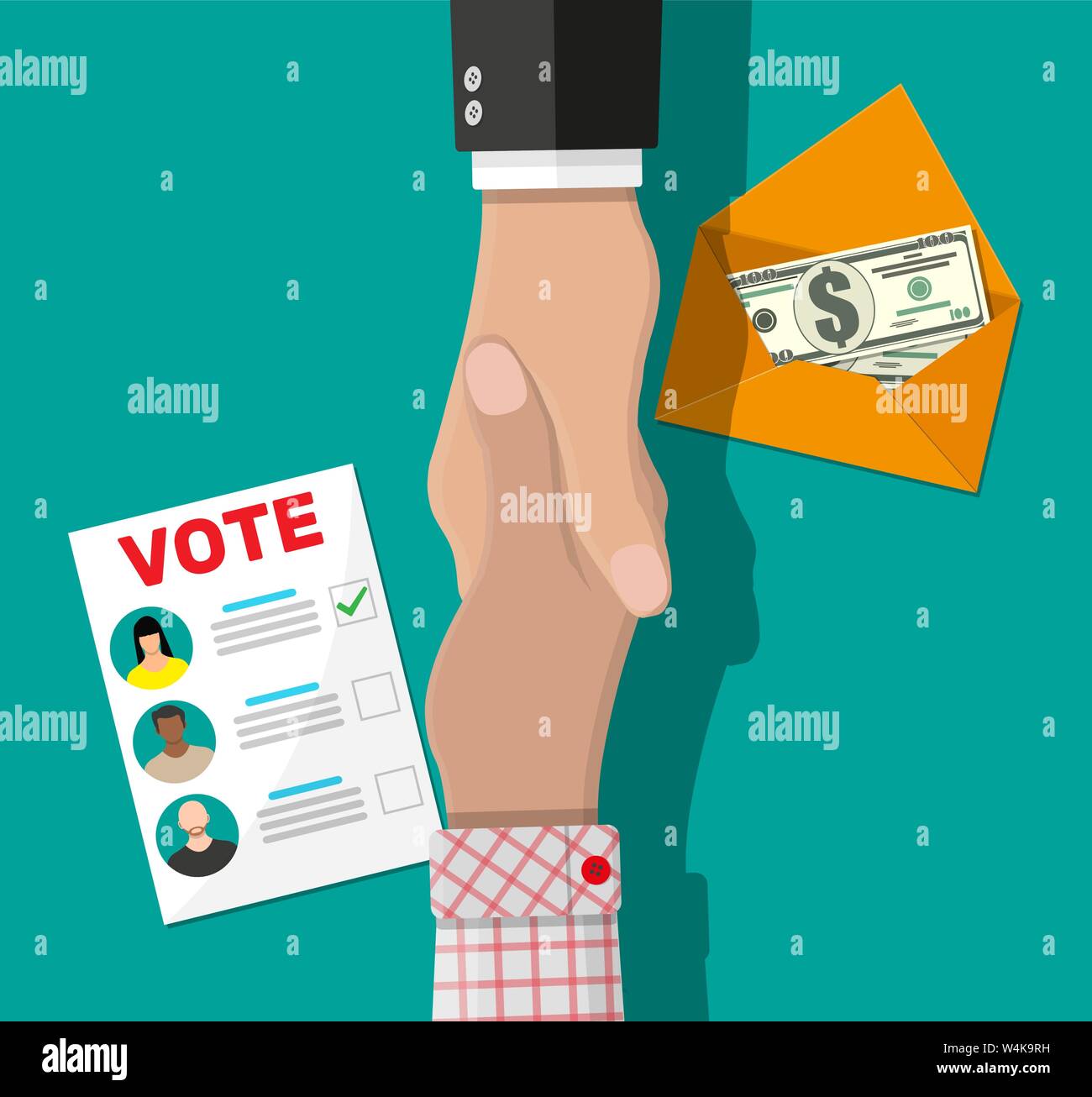 Selling vote for election Stock Vector