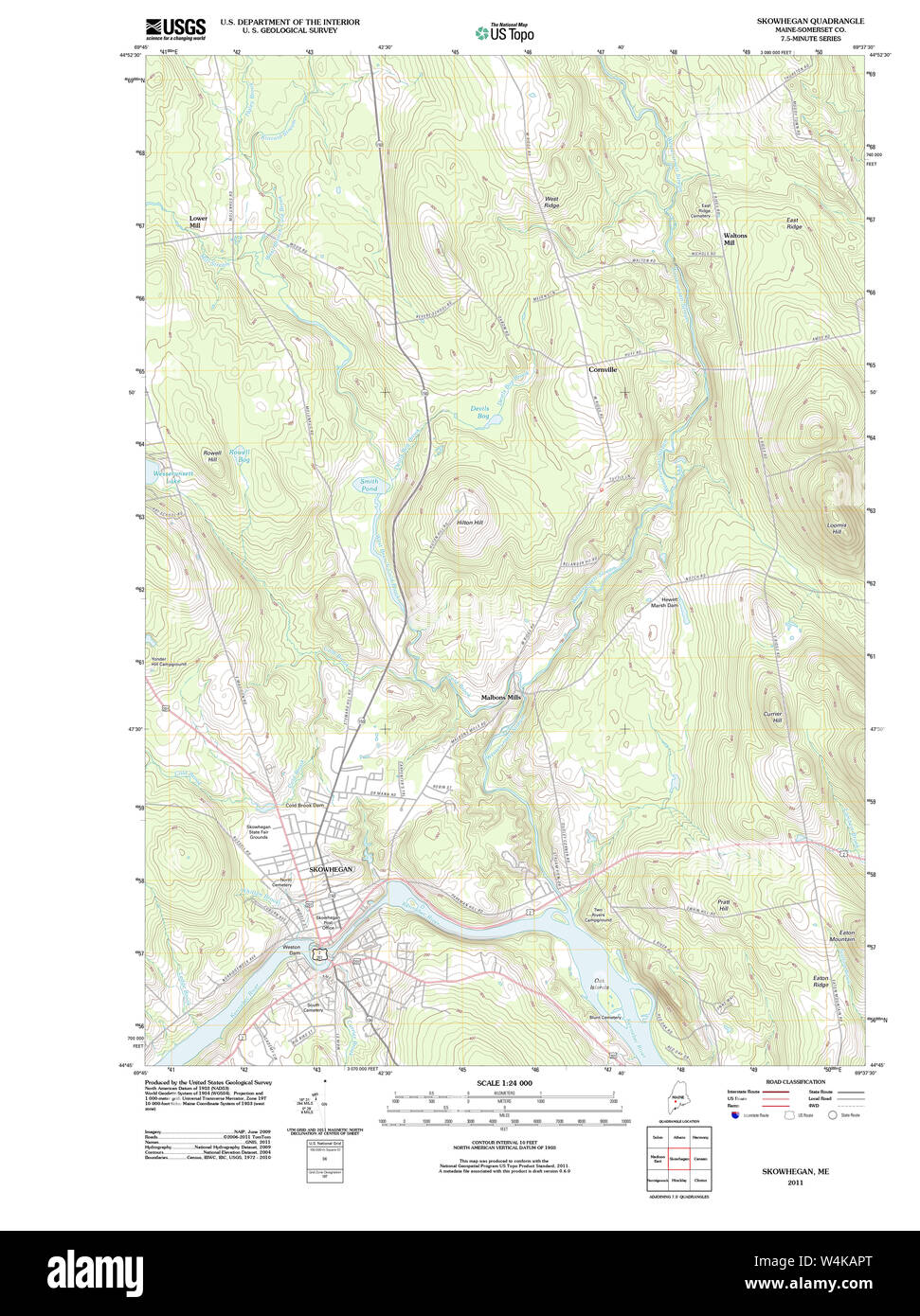Skowhegan maine map Cut Out Stock Images & Pictures Alamy
