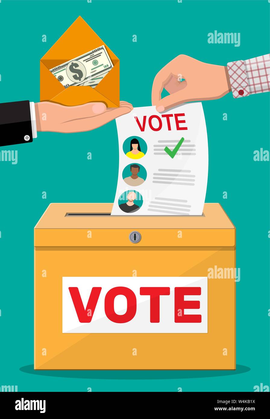 Selling vote for election Stock Vector