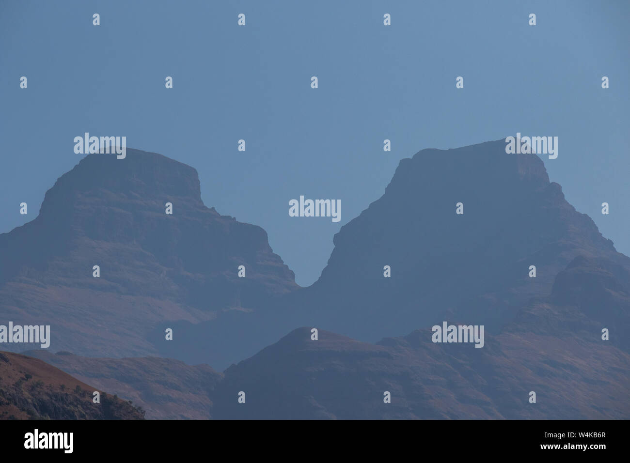 Cathedral Peak in the central Drakensberg mountains in South Africa ...