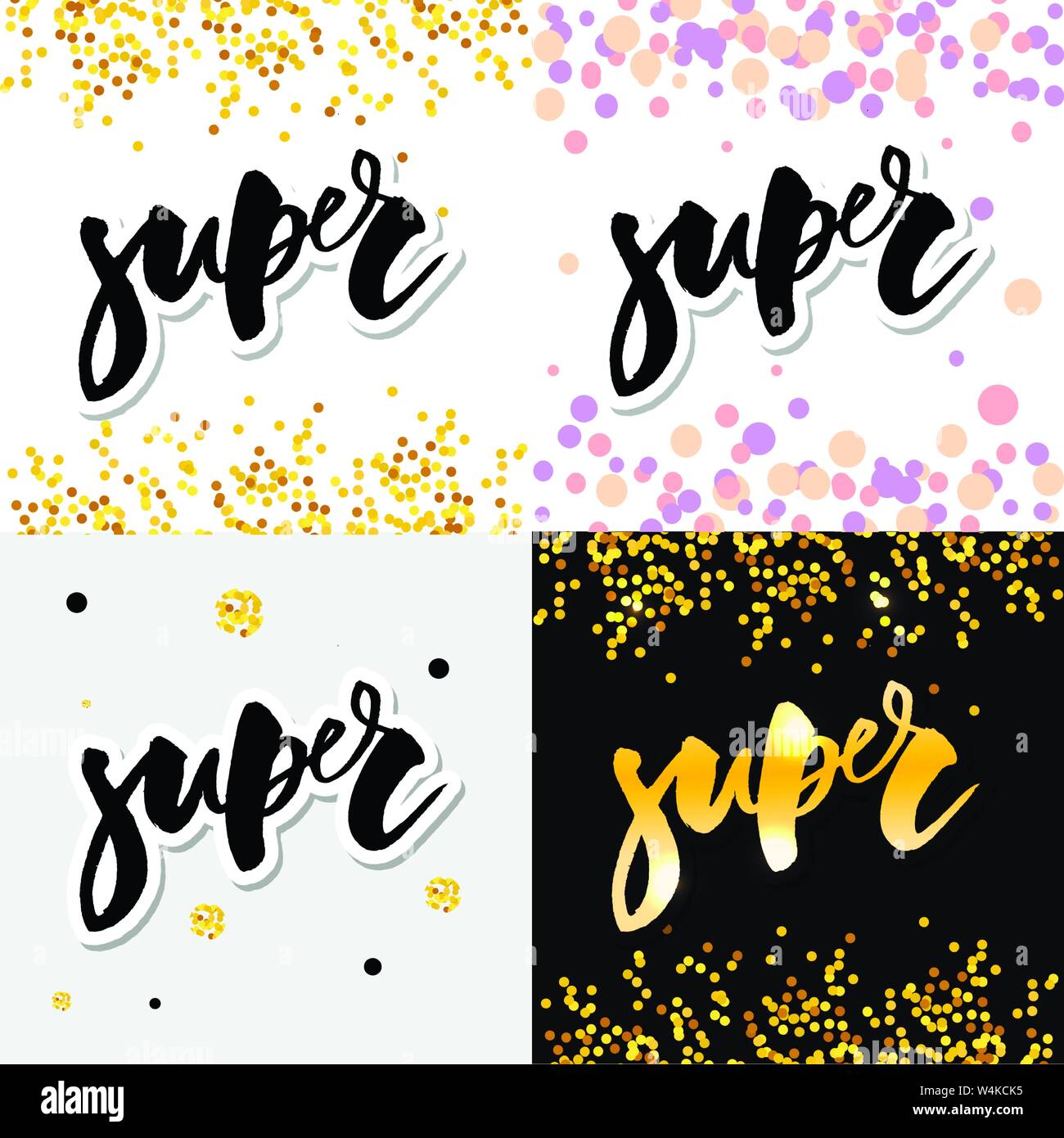 Hand draw vector letter super. Graphic design Stock Vector Image & Art