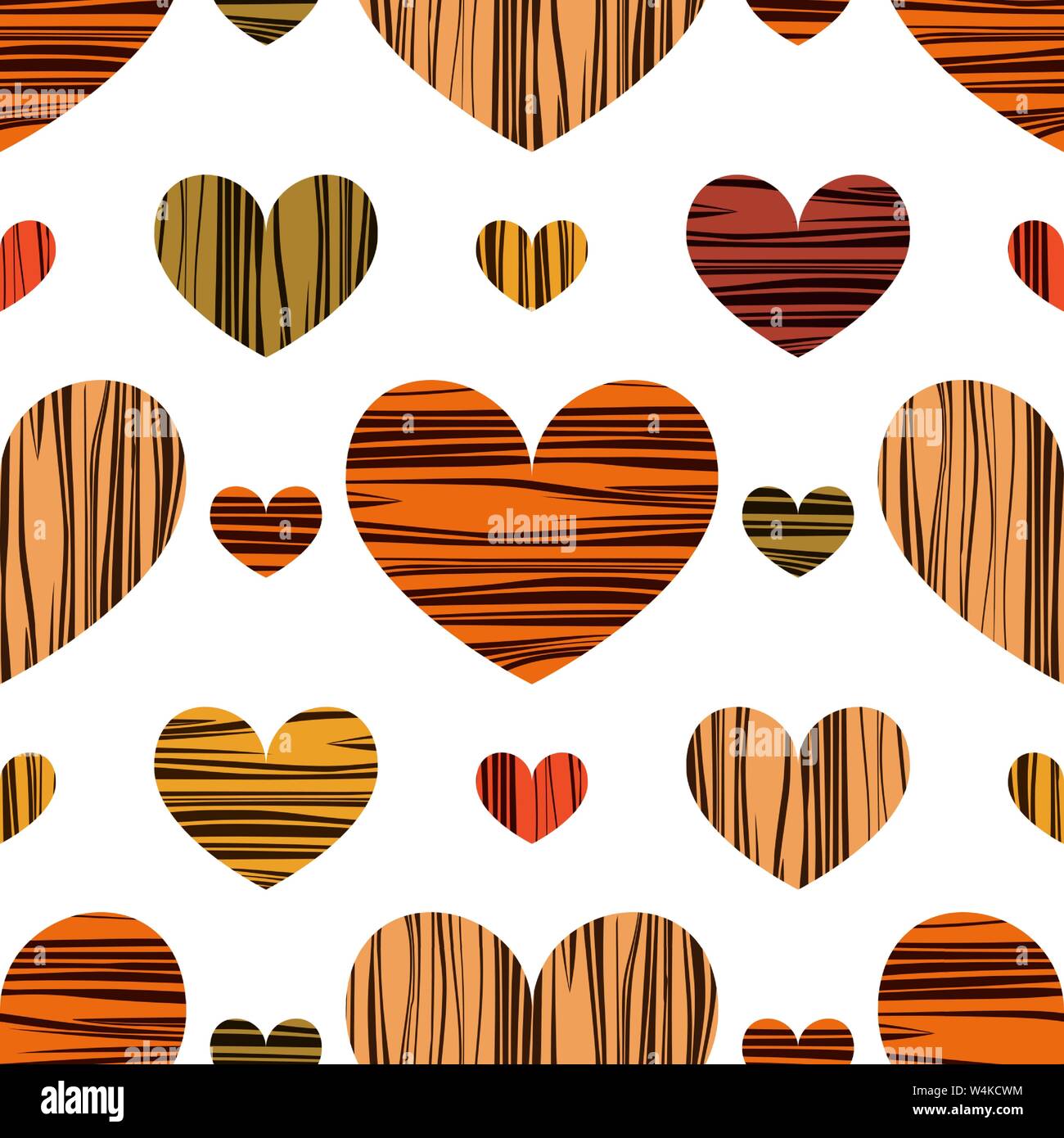 Multicolor hearts. Vector illustration. Seamless pattern background. Design for tissue Stock Vector
