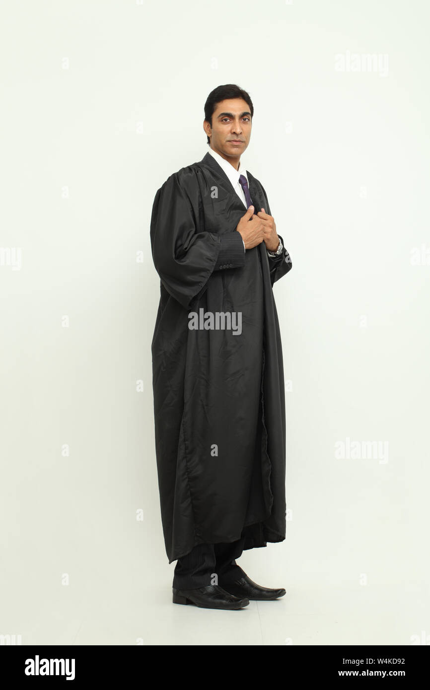 Portrait of a male lawyer standing Stock Photo - Alamy