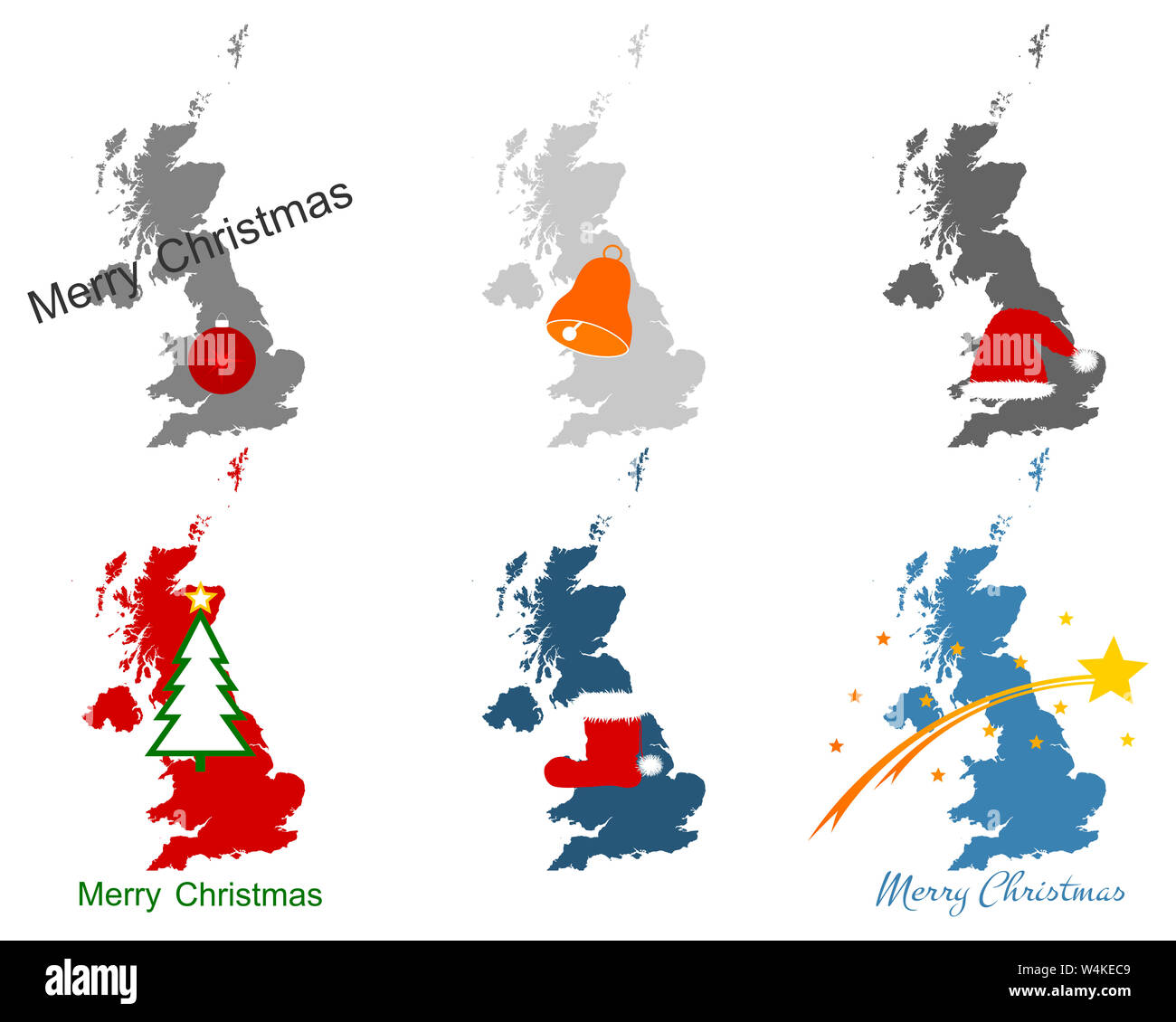 Great britain christmas symbols
