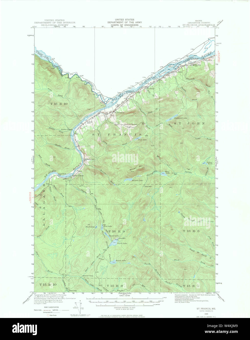 St francis maine map hires stock photography and images Alamy