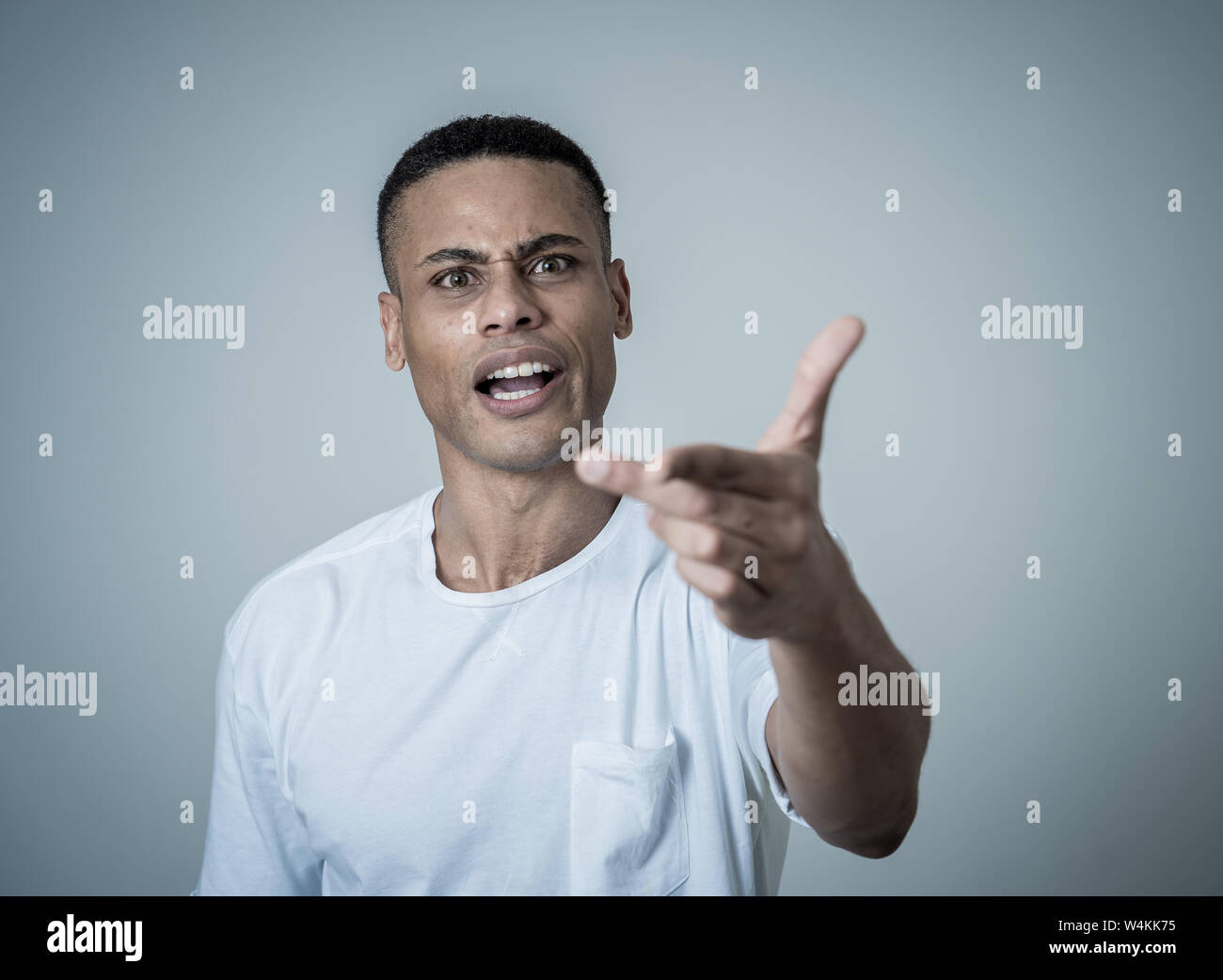 African man mouth eyes wide hi-res stock photography and images - Alamy