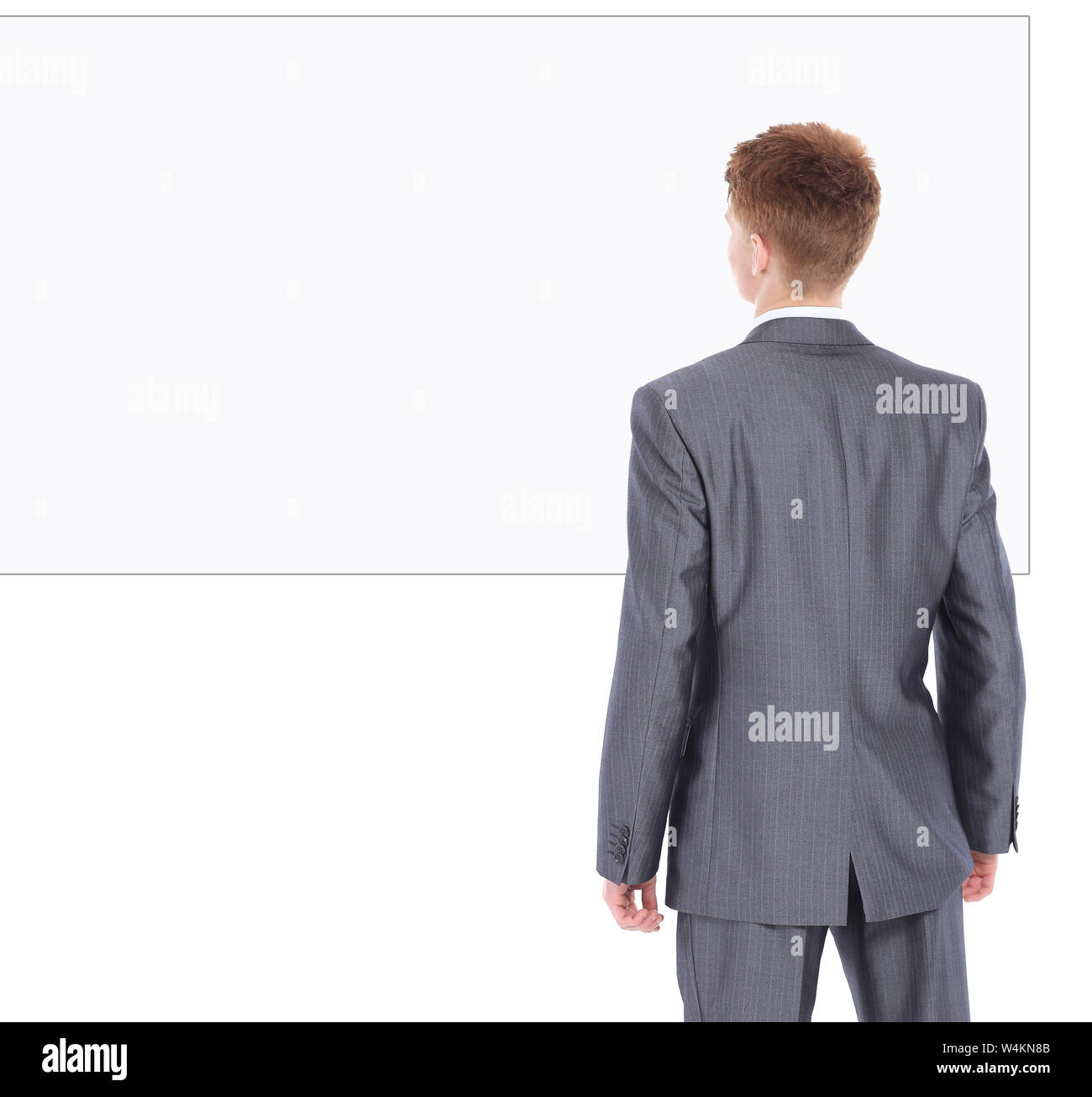 The young handsome businessman isolated on a white background Stock ...