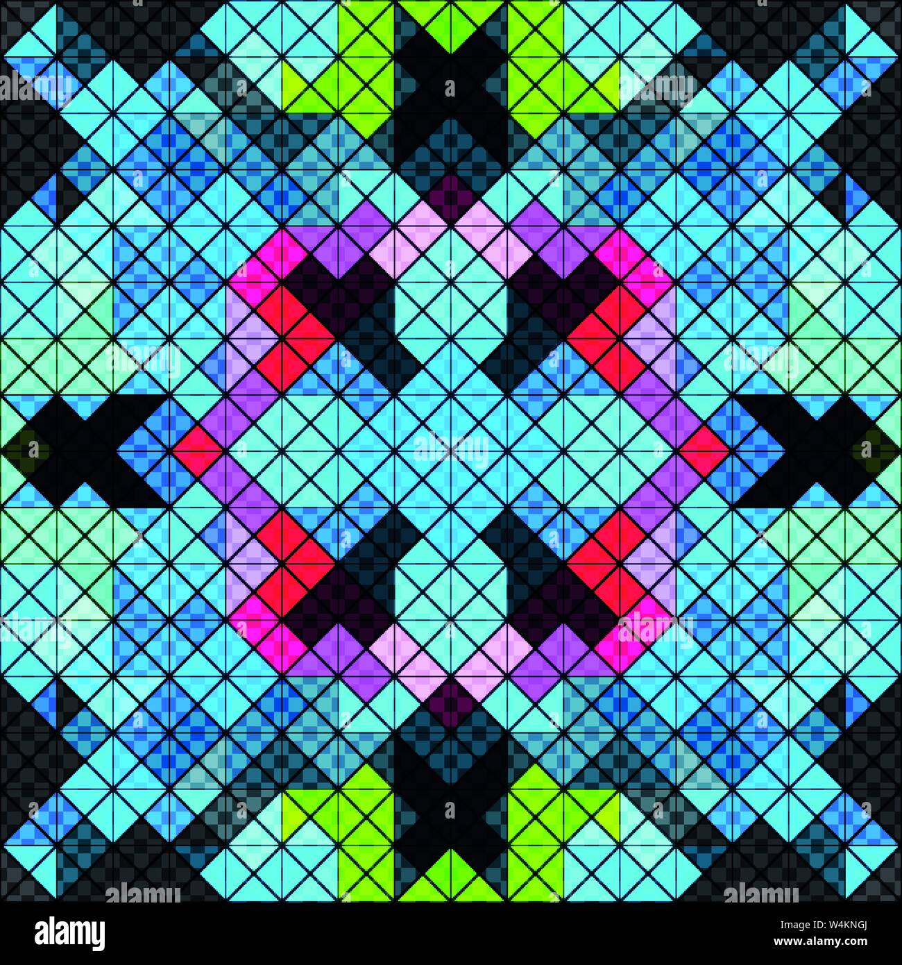Small colored polygons seamless geometric background Stock Vector