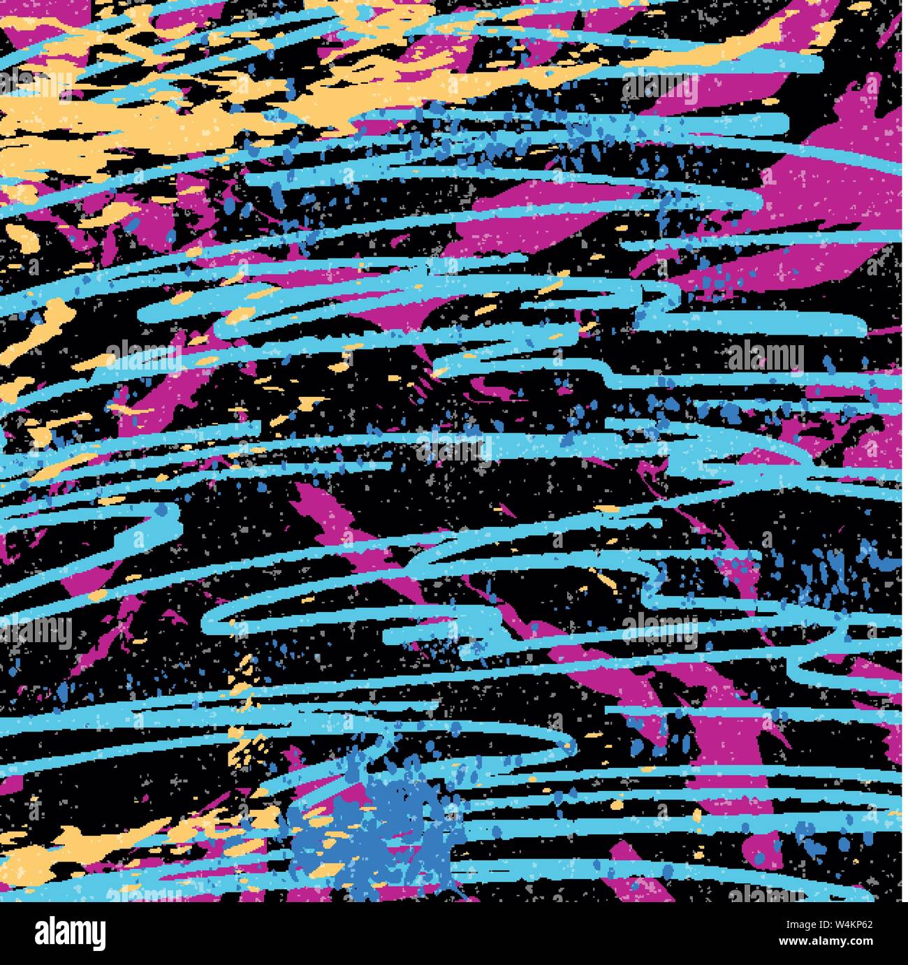 colored lines Graffiti pattern on a black background vector ...