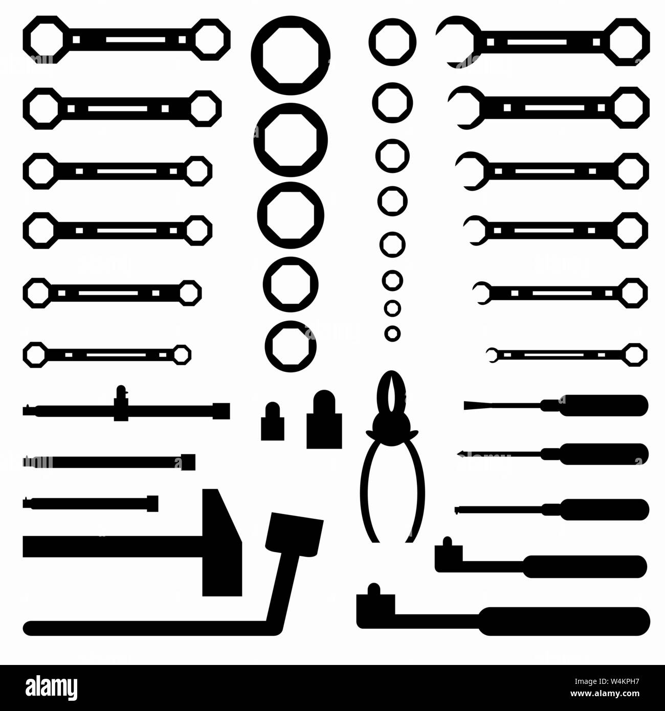 spanners symbols vector illustration Stock Vector Image & Art Alamy