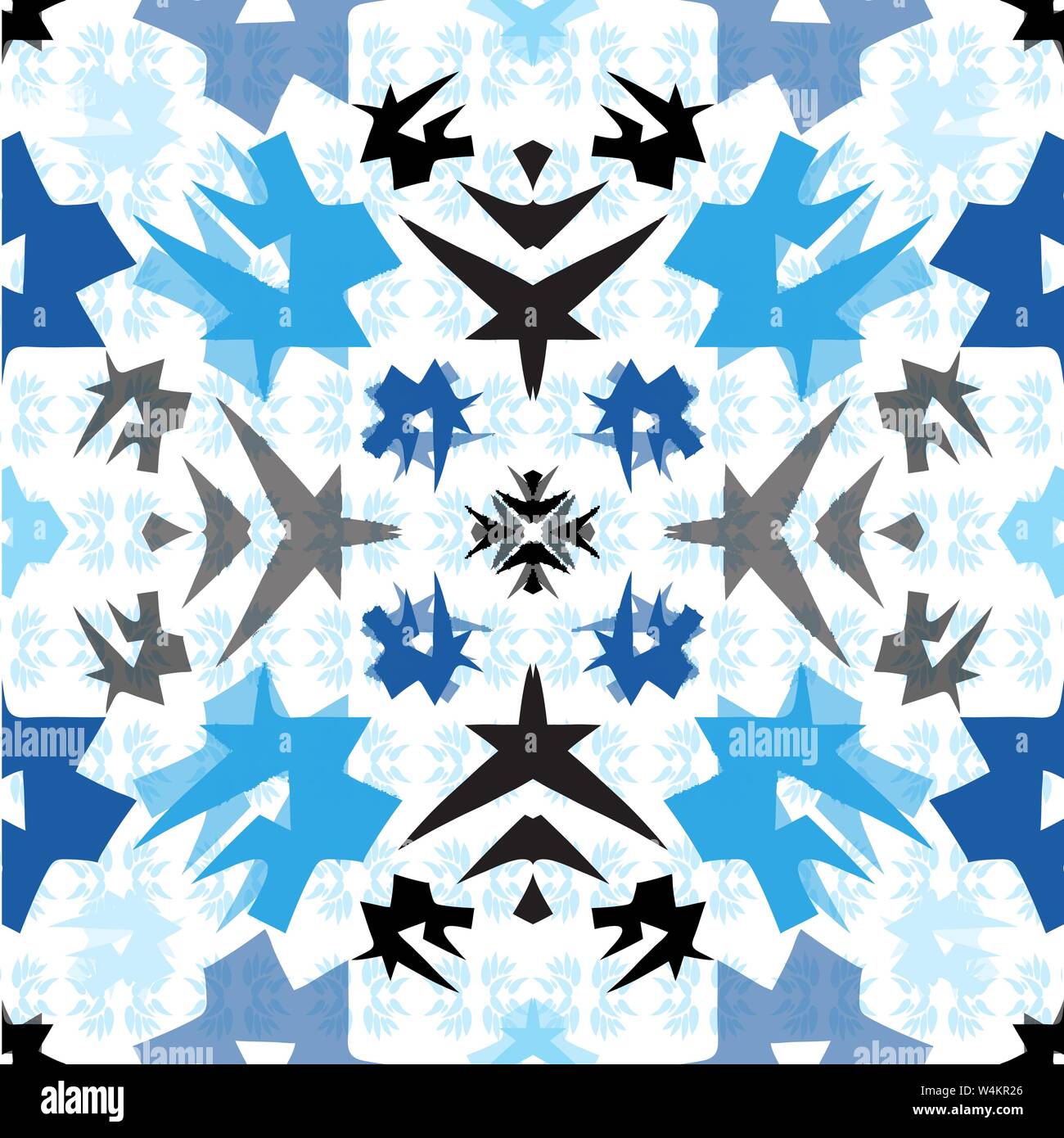 Abstract blue objects on a white background vector illustration Stock ...