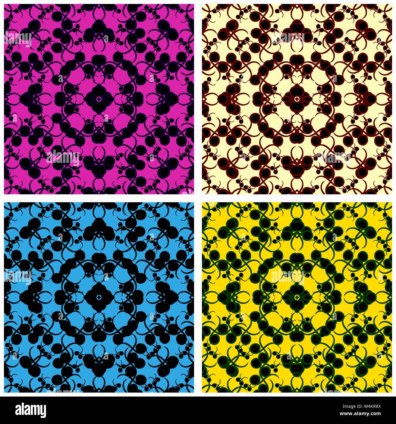colored circles and lines vector illustration collection Stock Vector