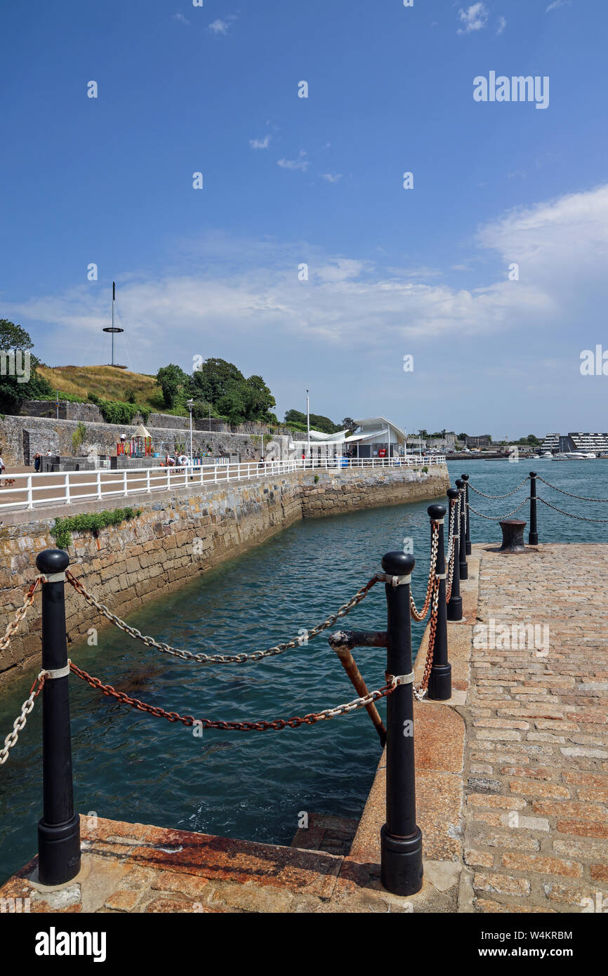 Devonport Mount Wise swimming baths. A public resource beside the Hamoaze in Plymouth Stock
