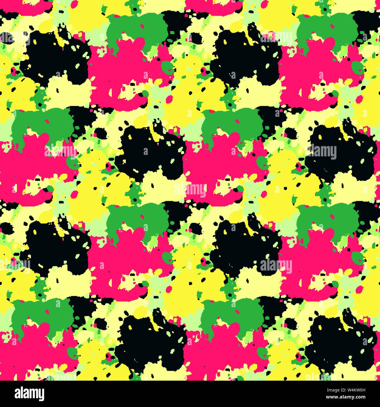 grunge colored graffiti seamless pattern Stock Vector