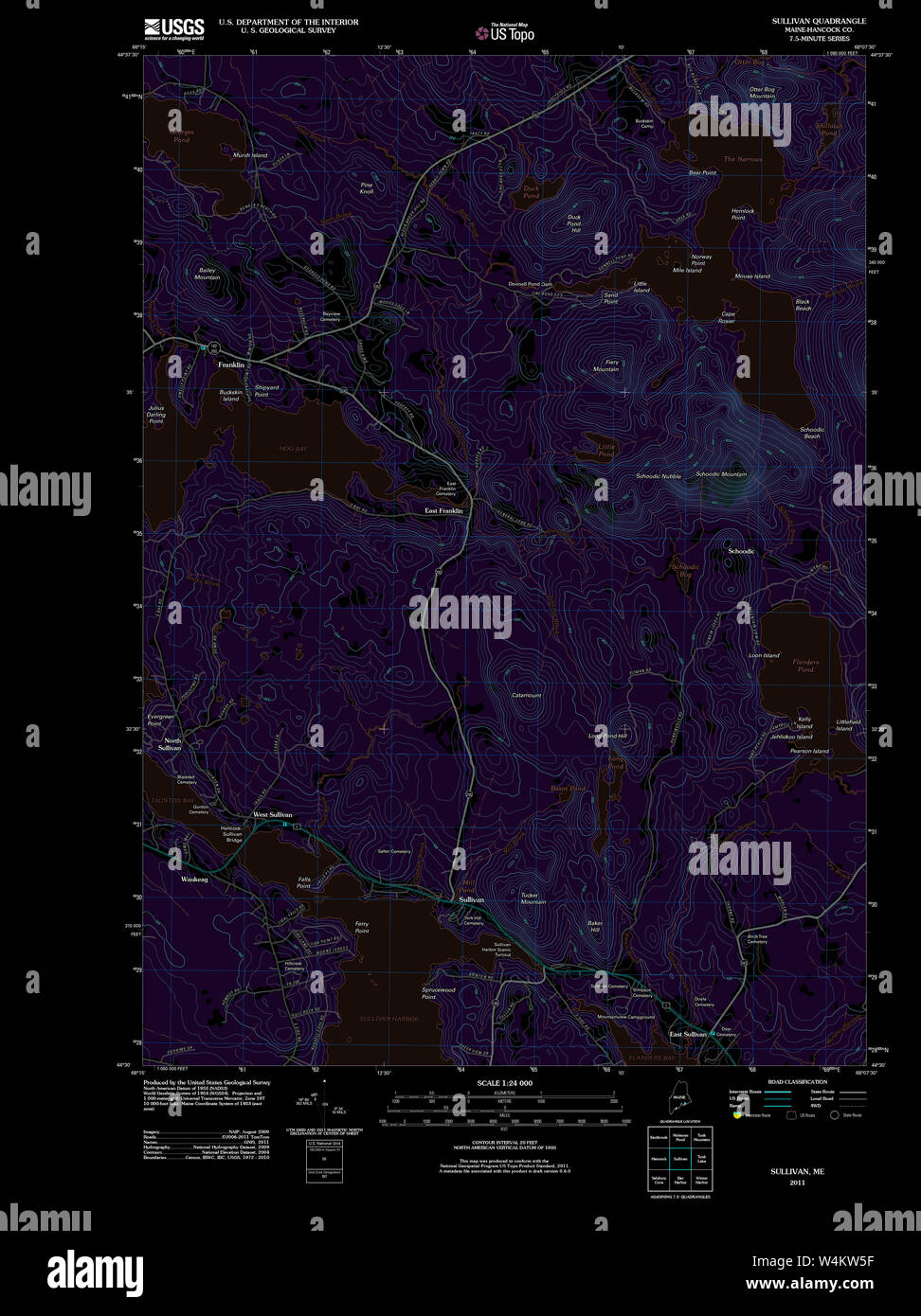Maine USGS Historical Map Sullivan 20110909 TM Inversion Restoration