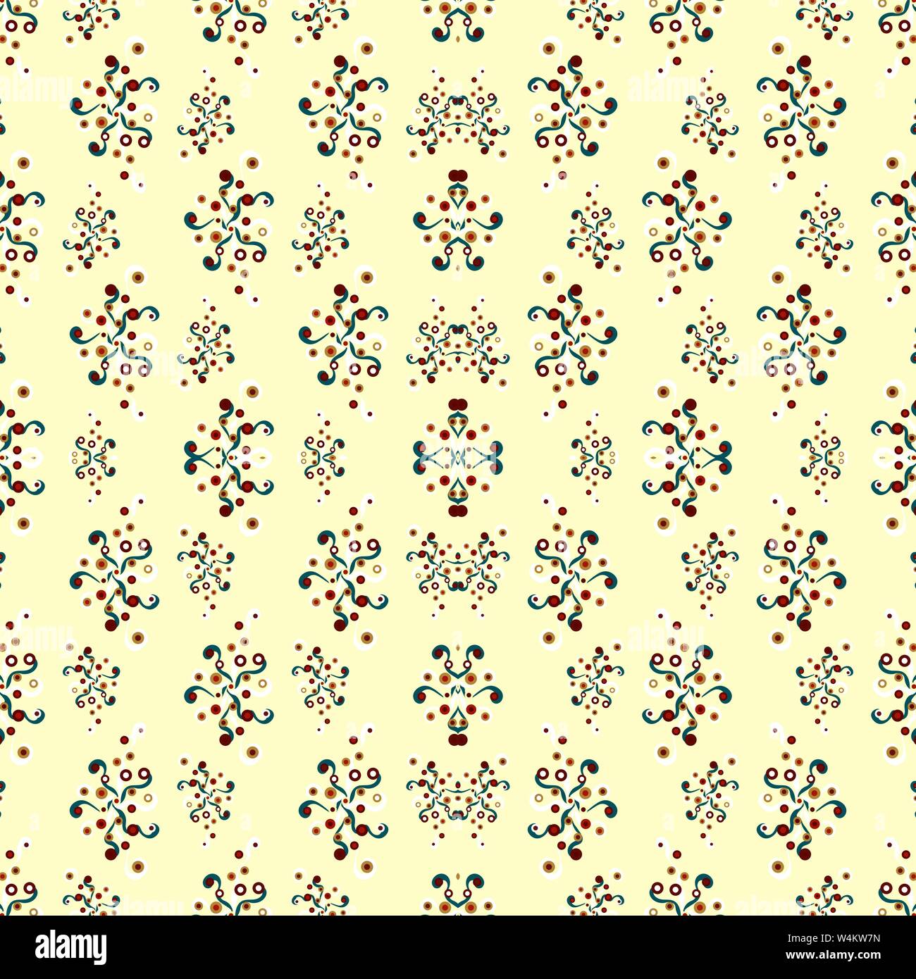 Abstract beautiful flowers on a light background seamless pattern ...