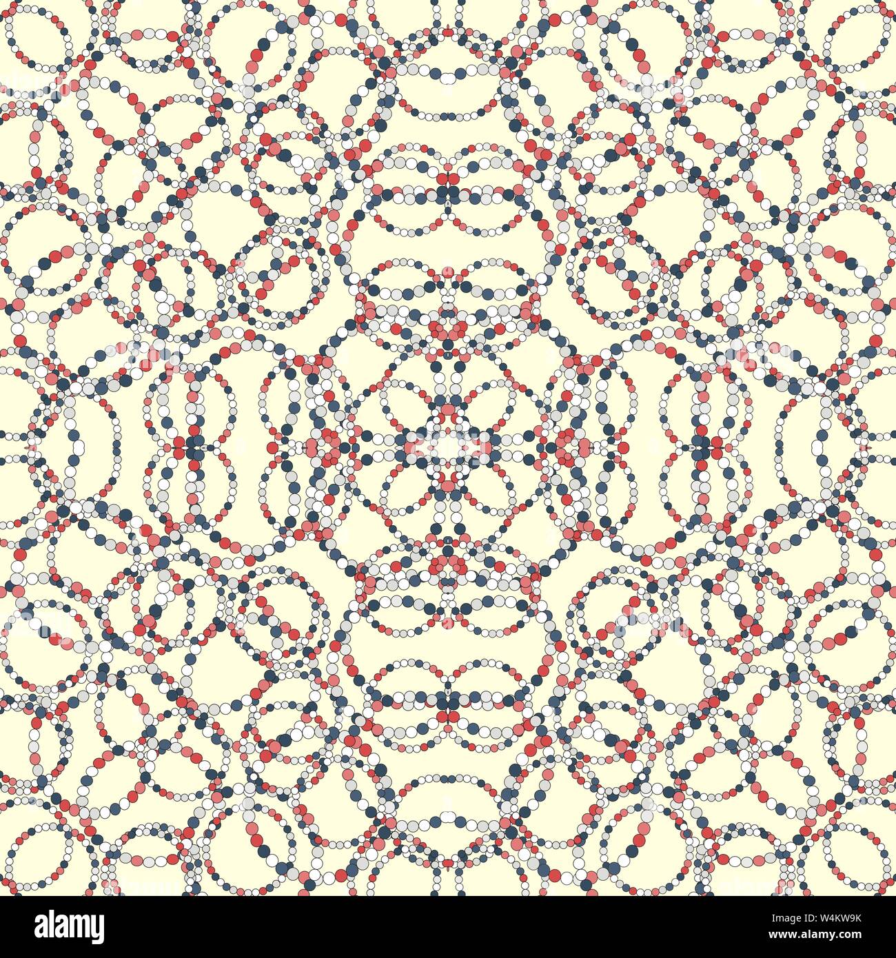 black red white circles on a light gray background vector illustration Stock Vector