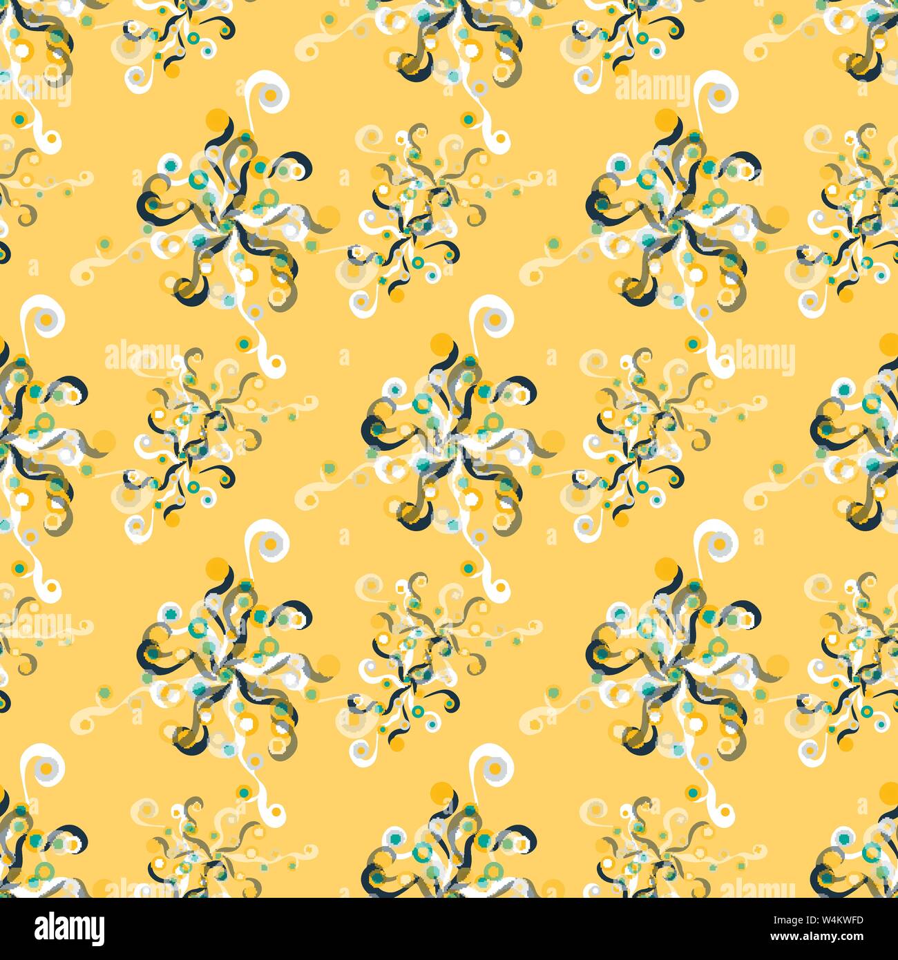abstract flowers on a light background seamless pattern vector ...