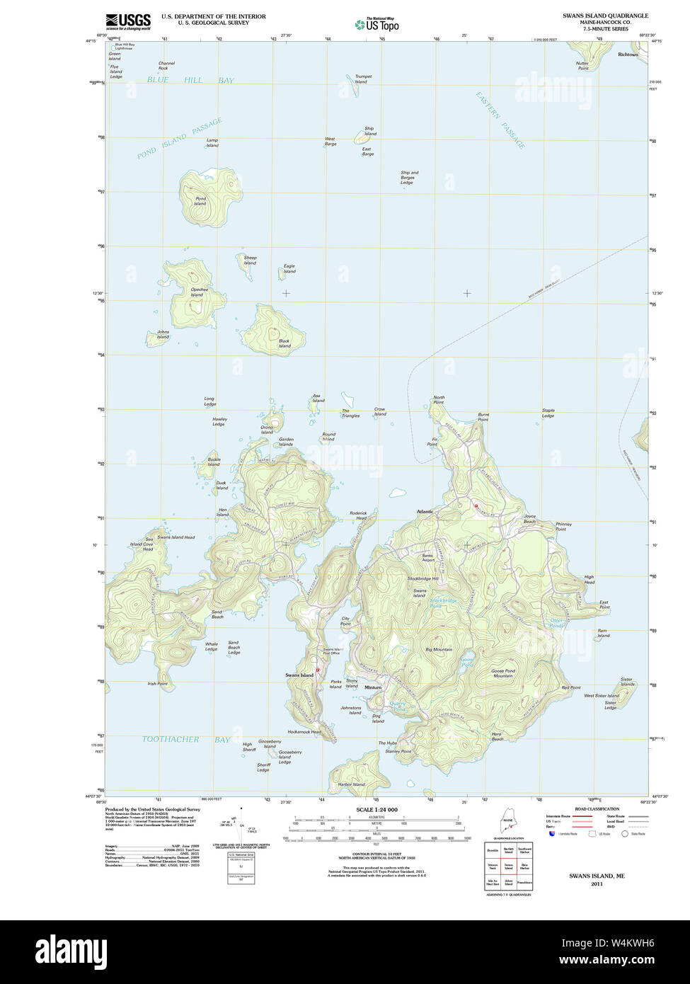 Swans Island Maine Map Swans Island Maine Map Cut Out Stock Images & Pictures - Alamy