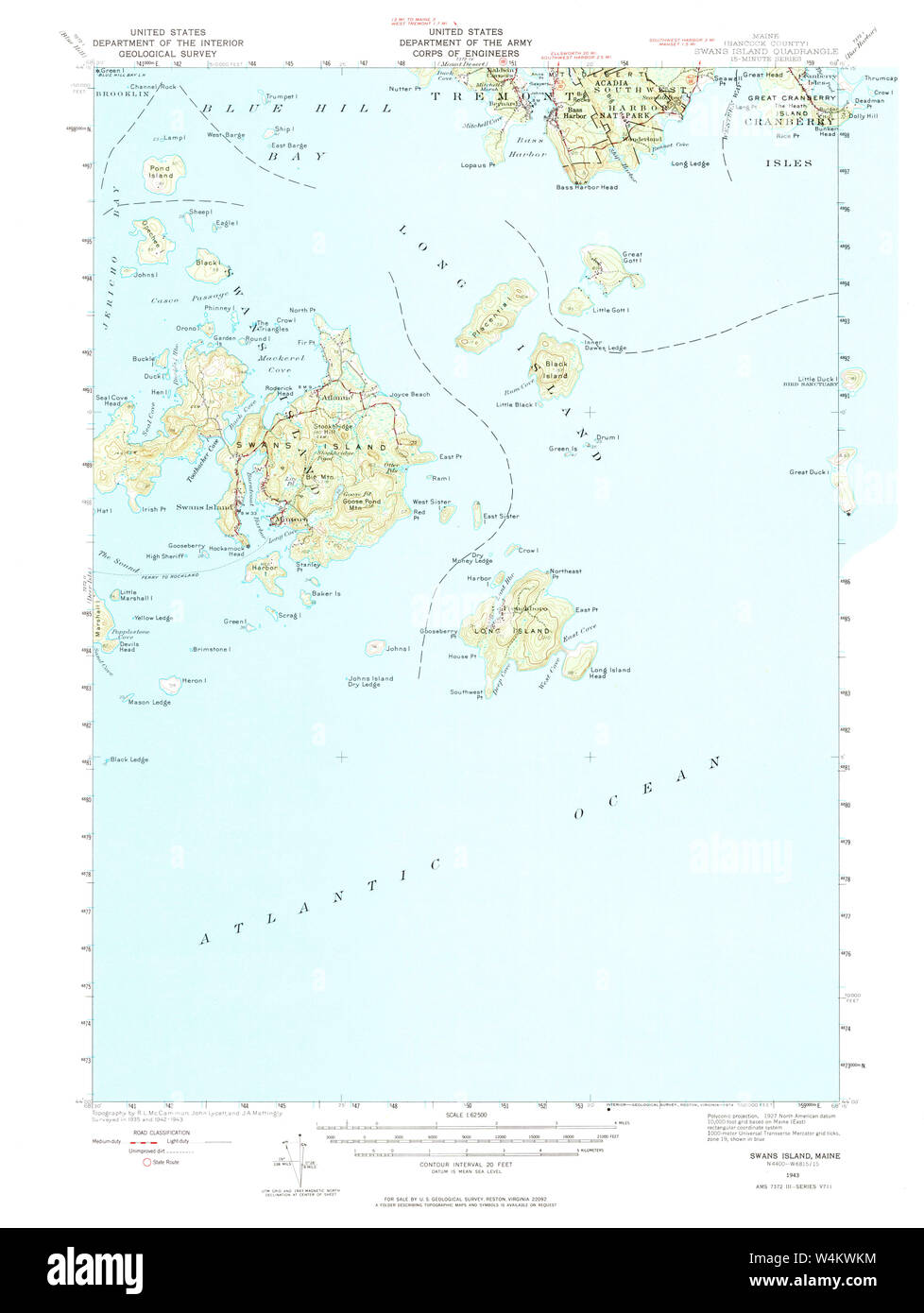 Swans Island Maine Map Swans Island Maine Map Cut Out Stock Images & Pictures - Alamy