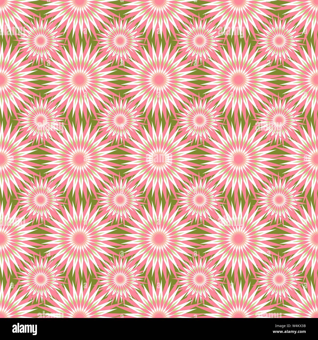 bright pink stars abstract seamless pattern vector illustration Stock Vector