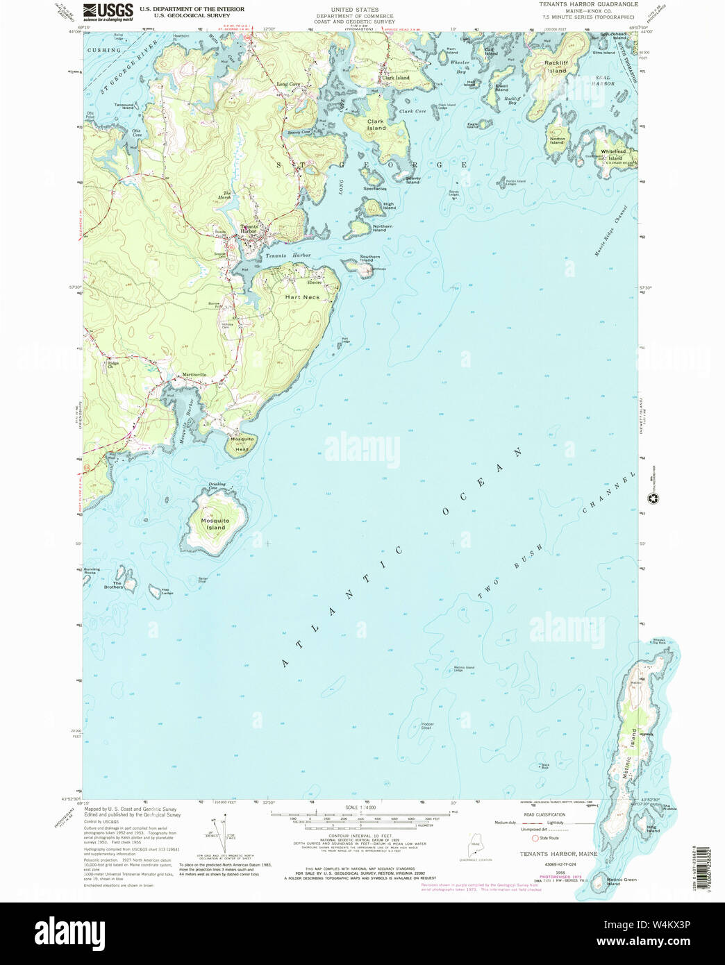 Tenants Harbor Maine Map Tenants Harbor Maine High Resolution Stock Photography And Images - Alamy