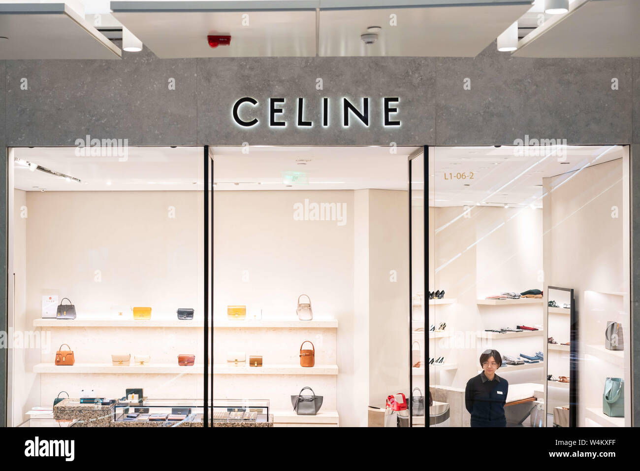 Shanghai, China. 22nd July, 2019. French luxury goods brand Celine, owned  by LVMH group store and logo seen in Shanghai. Credit: Alex Tai/SOPA  Images/ZUMA Wire/Alamy Live News Stock Photo - Alamy