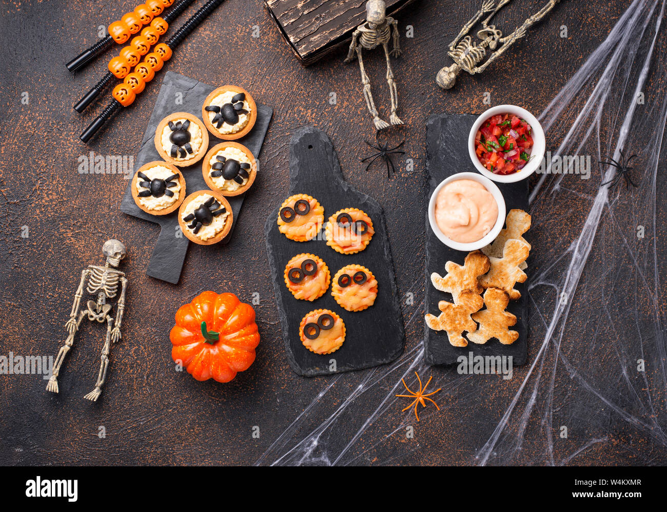 Scary appetizers for Halloween party Stock Photo Alamy