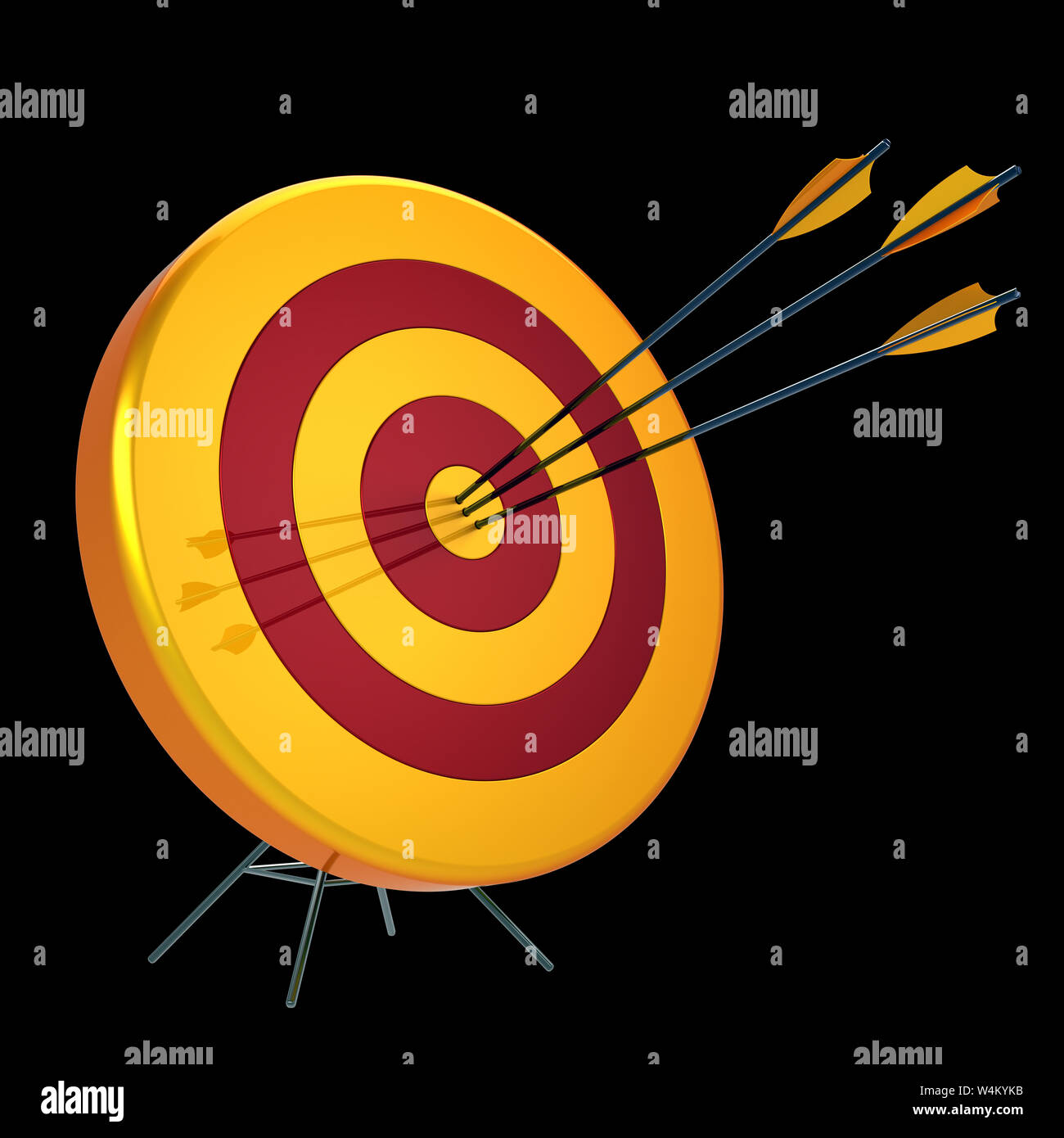Archery arrows in bulls eye hi-res stock photography and images - Alamy