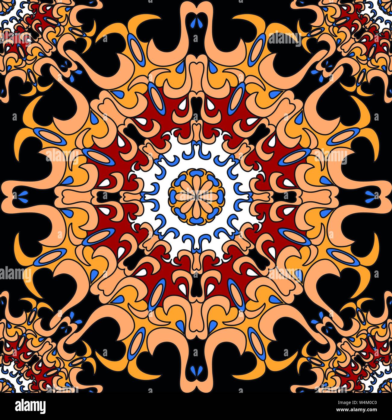 Mandalas. Seamless pattern. Vintage decorative elements. Stock Vector