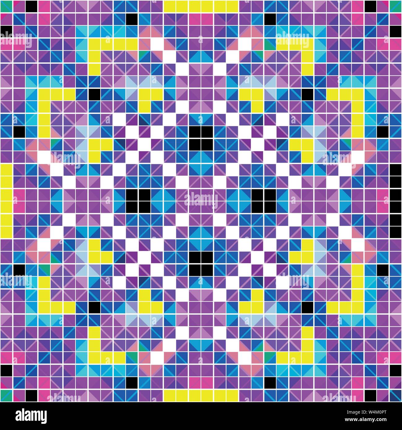 pixels beautiful psychedelic pattern vector illustration Stock Vector