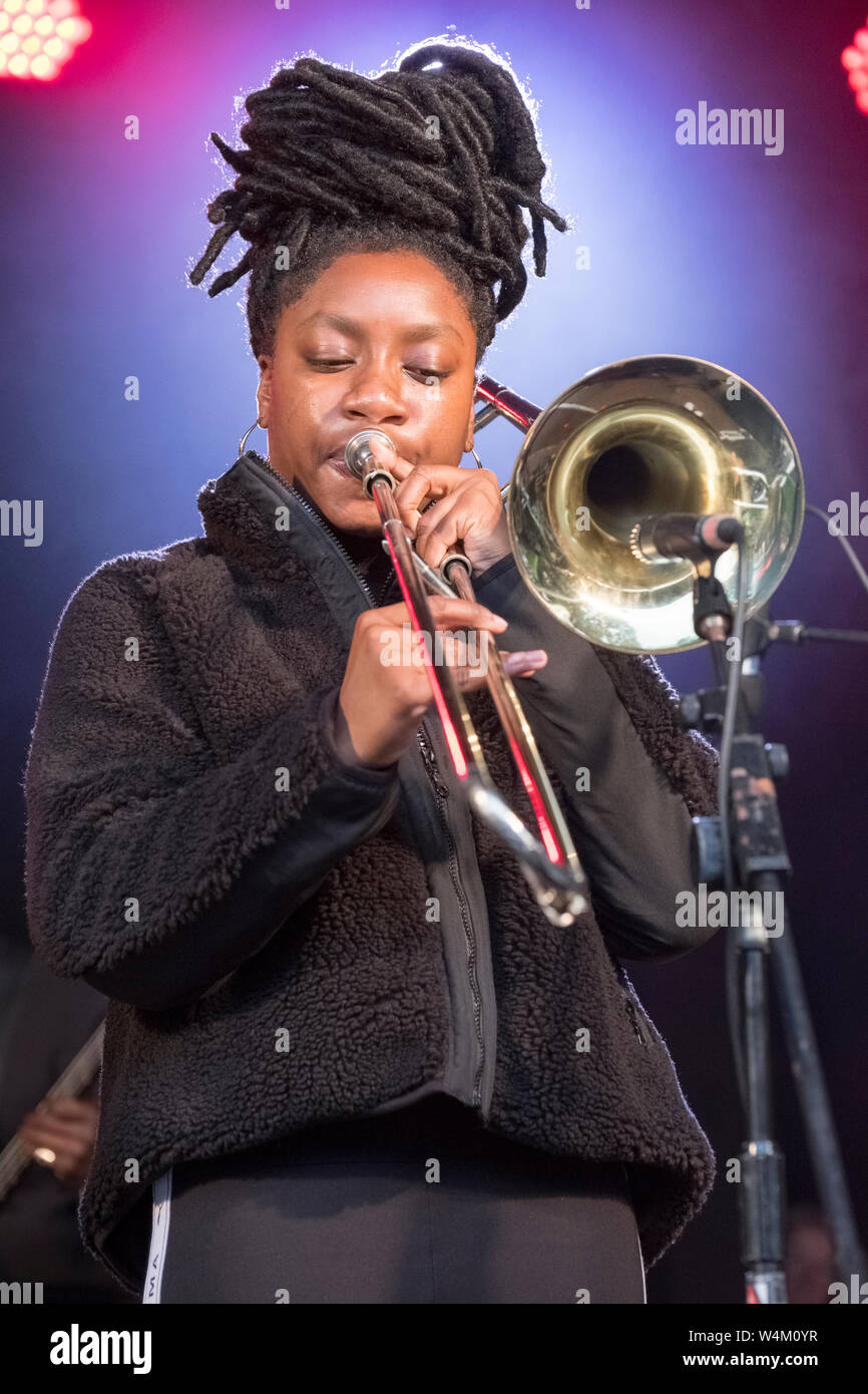 Copenhagen, Denmark. 03rd Aug, 2023. The English band Kokoroko performs a  live concert during the Danish music festival O Days 2023 in Copenhagen.  Credit: Gonzales Photo/Alamy Live News Stock Photo - Alamy