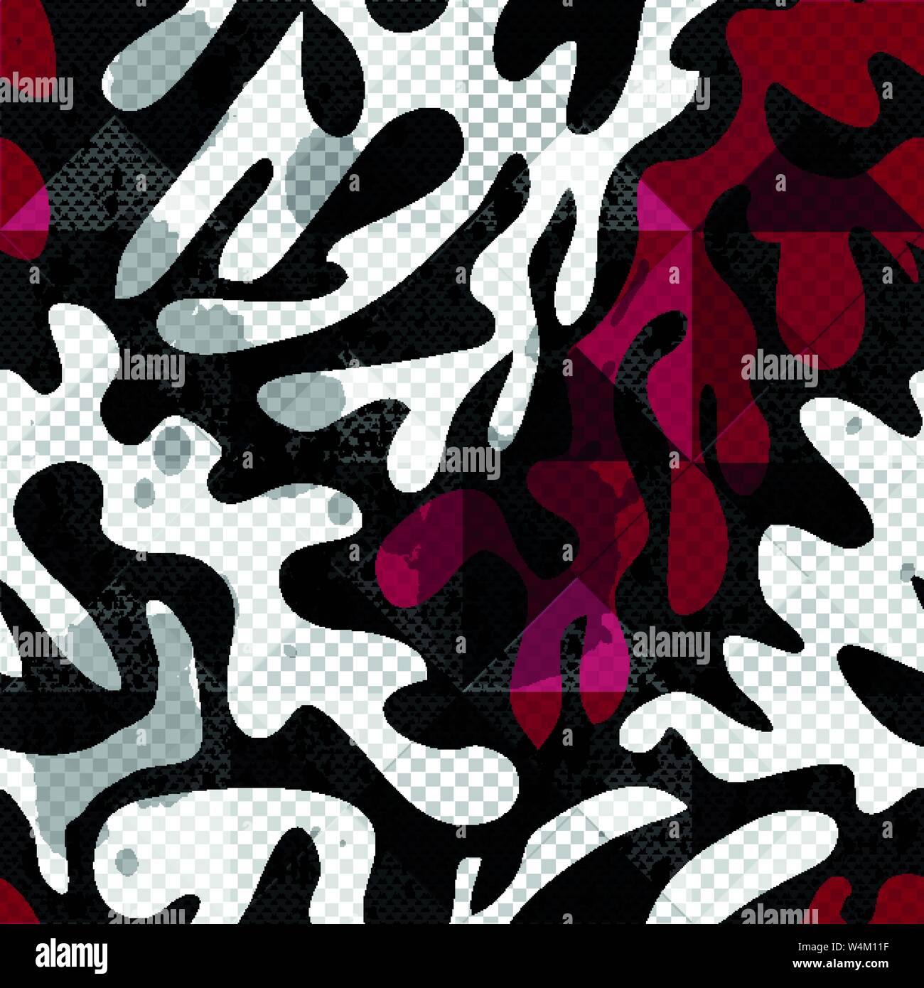 grunge colored graffiti seamless pattern Stock Vector