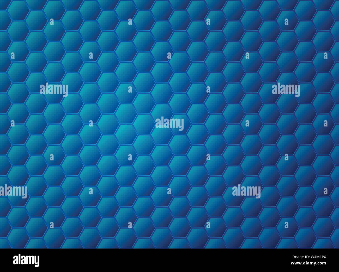 Abstract gradient blue hexagon pattern design. Use for poster, ad ...