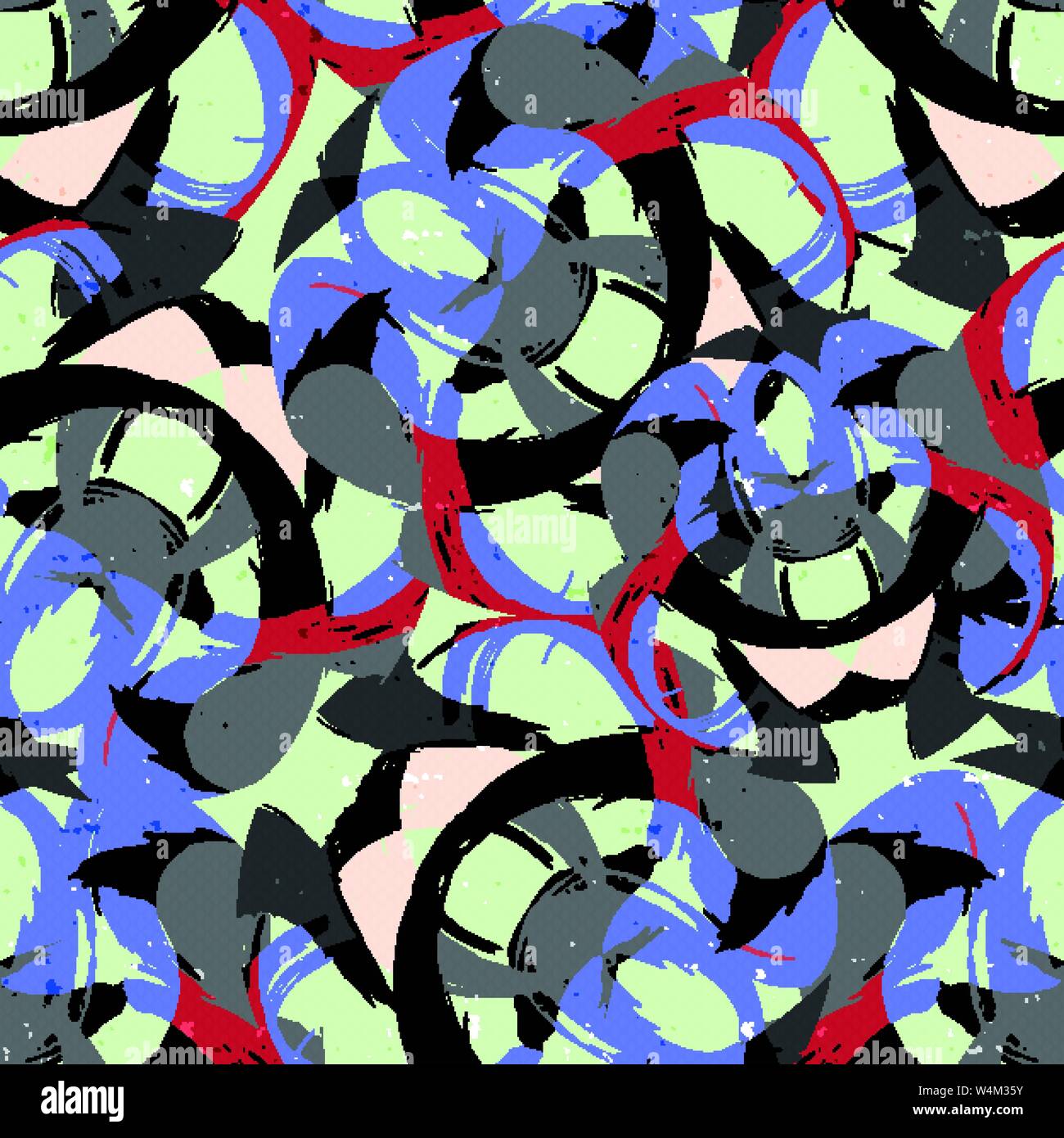 Graffiti abstract seamless pattern grunge effect vector illustration Stock Vector