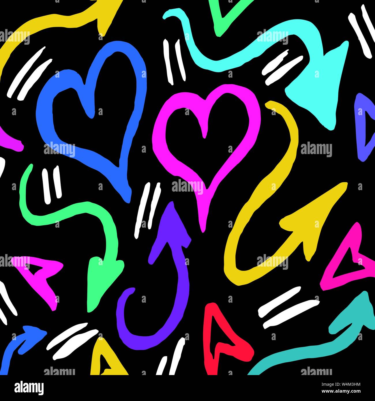 Graffiti on a black background vector illustration Stock Vector
