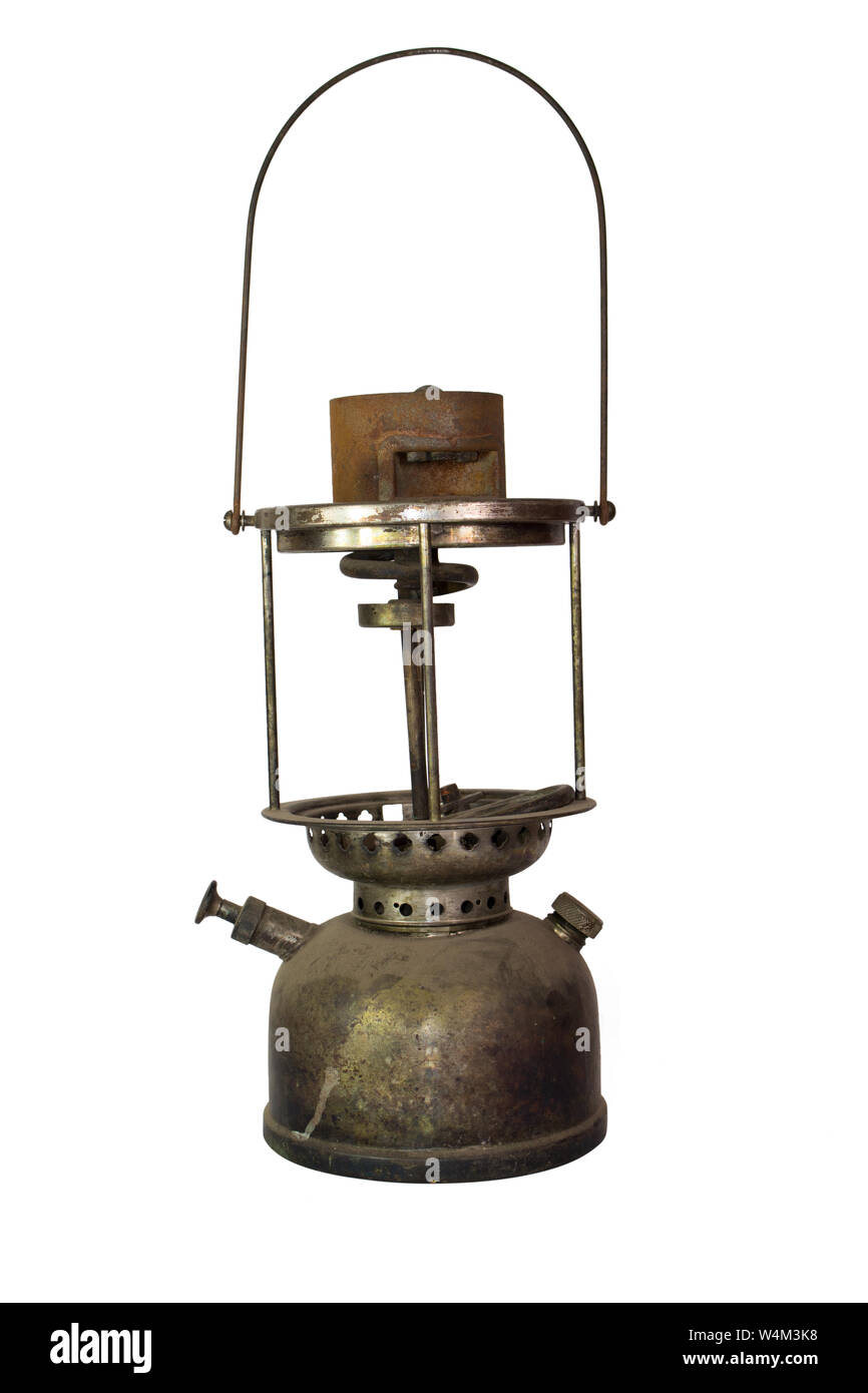 Vintage Hurricane Lamp. Paraffin, Kerosene lantern Isolated On White  Background Stock Photo - Alamy