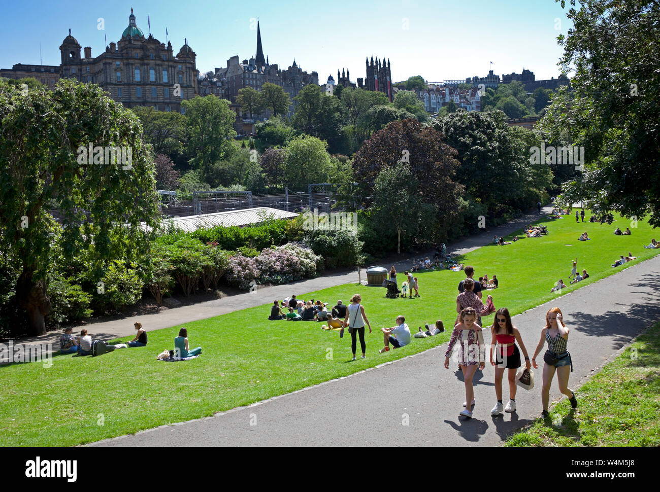 Princes Street Gardens East, Edinburgh, Scotland, UK Stock Photo Alamy