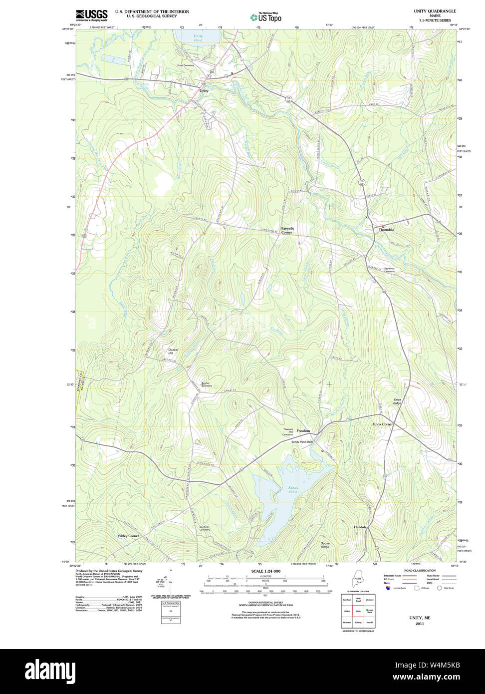 Maine USGS Historical Map Unity 20110906 TM Restoration Stock Photo Alamy