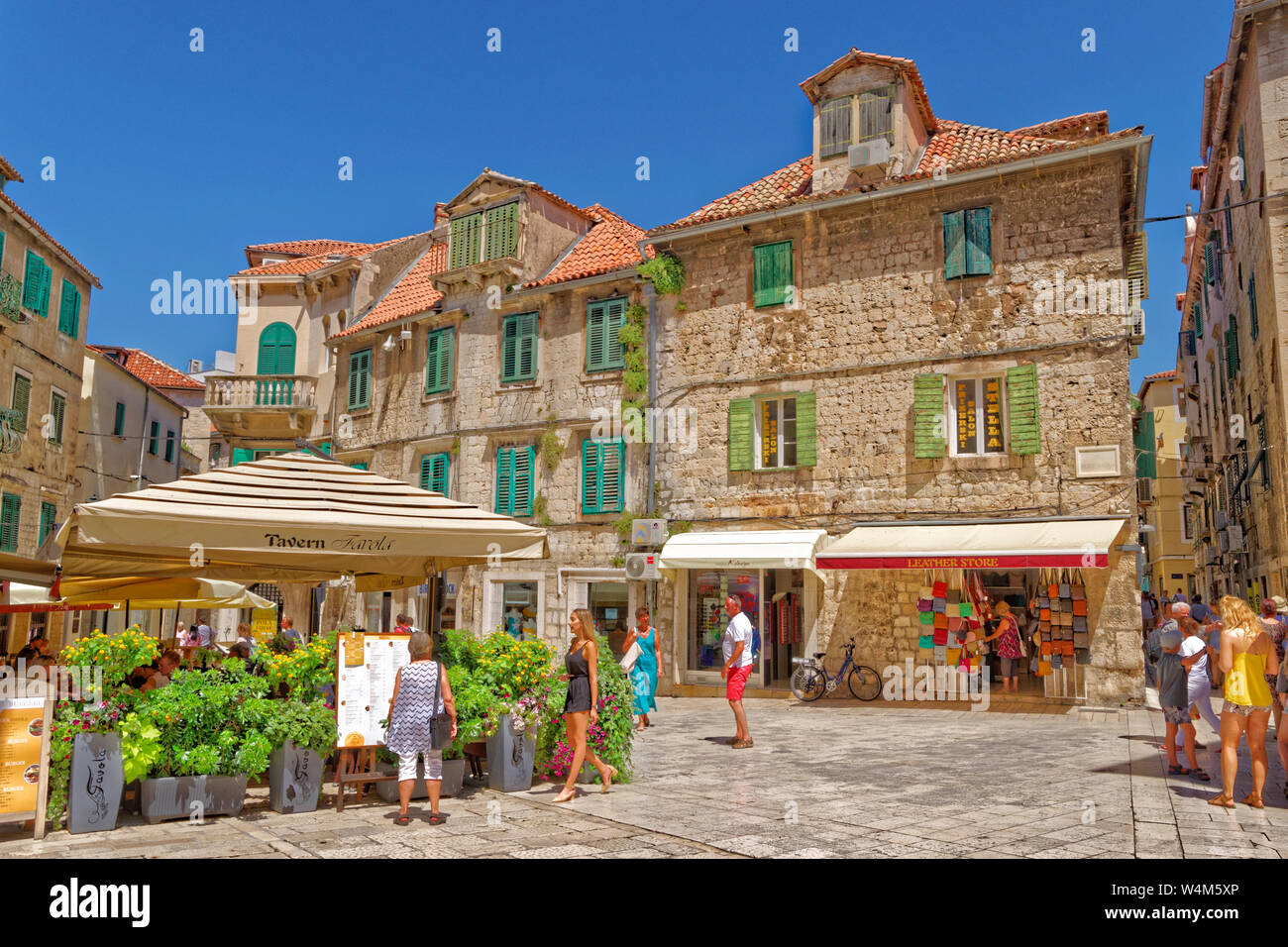 Brace Radic square, Split old town, Croatia. Stock Photo