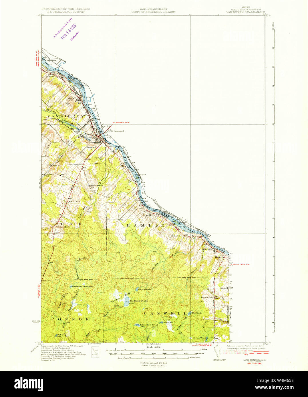 Van buren maine map hires stock photography and images Alamy
