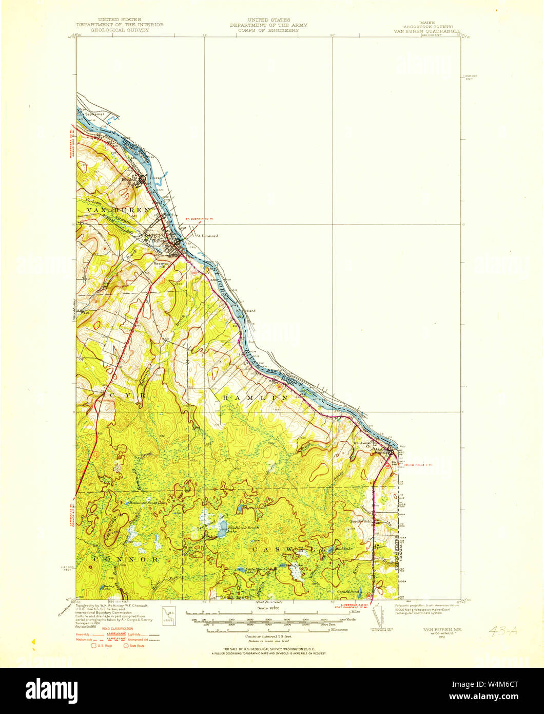 Van buren maine map hires stock photography and images Alamy