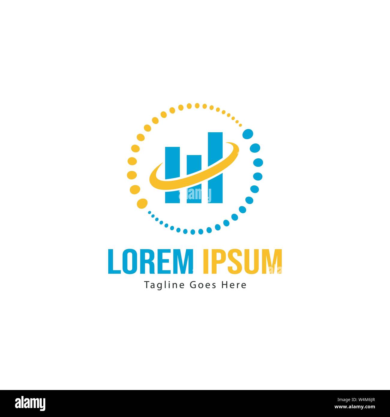 Chart logo template design. Chart logo with modern frame isolated on ...