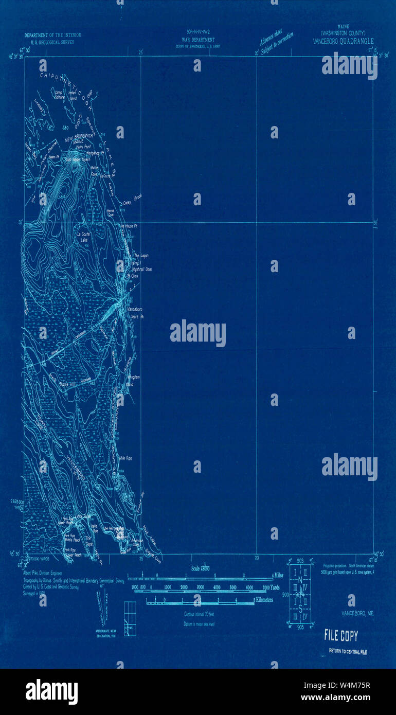 Vanceboro maine map hires stock photography and images Alamy