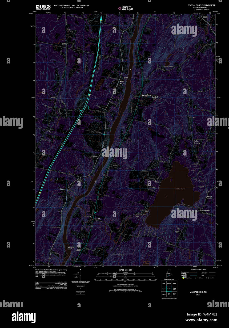 Maine USGS Historical Map Vassalboro 20110906 TM Inversion Restoration