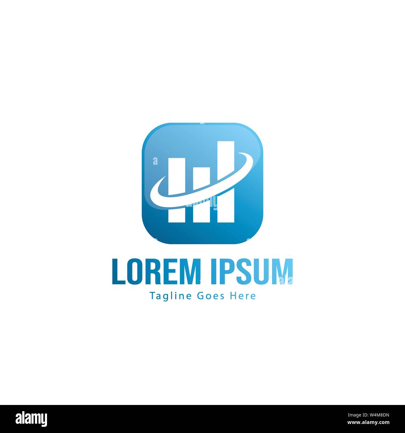 Chart logo template design. Chart logo with modern frame isolated on ...