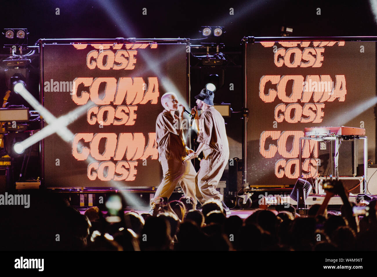 Turin, Italy, 19 July 2019. Coma Cose perform live at GruVillage Festival © Giulia Manfieri / Alamy Stock Photo