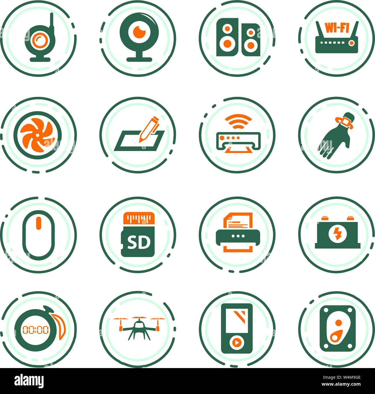 Devices vector icons for user interface design Stock Vector