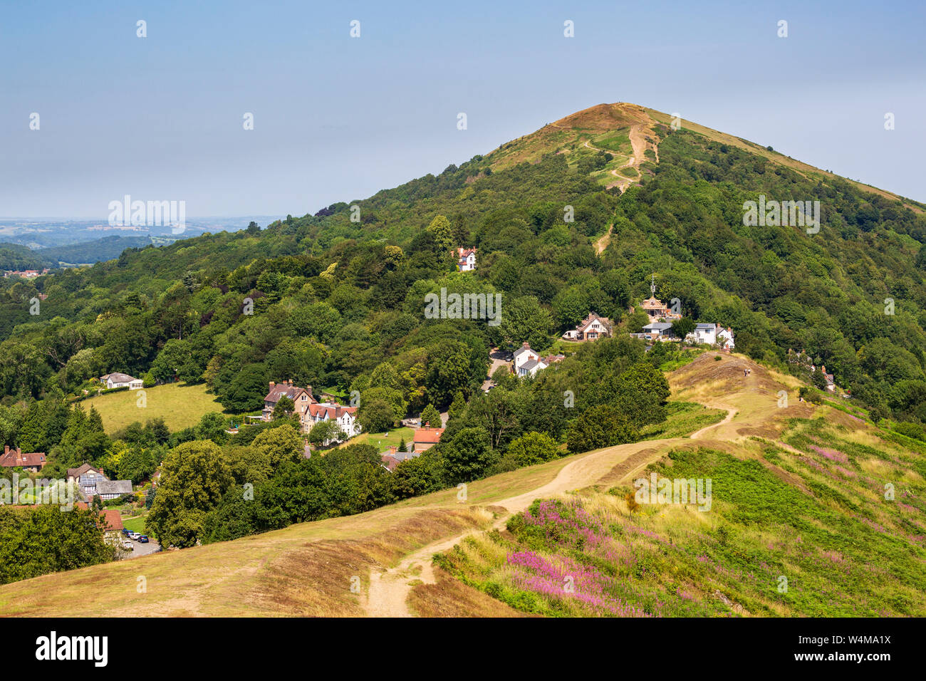 Worcestershire Beacon from Perseverance Hill in the Malverns, Worcestershire, England Stock Photo
