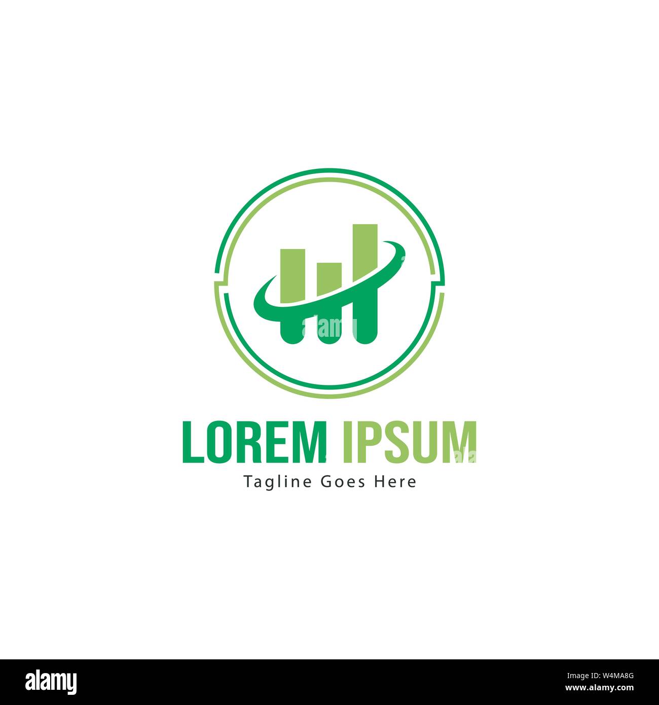 Chart logo template design. Chart logo with modern frame isolated on ...